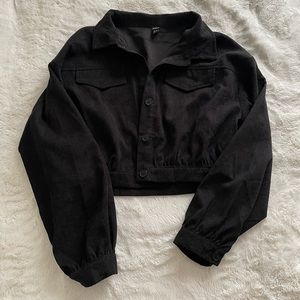 Black Codorouy Crop Jacket/Top